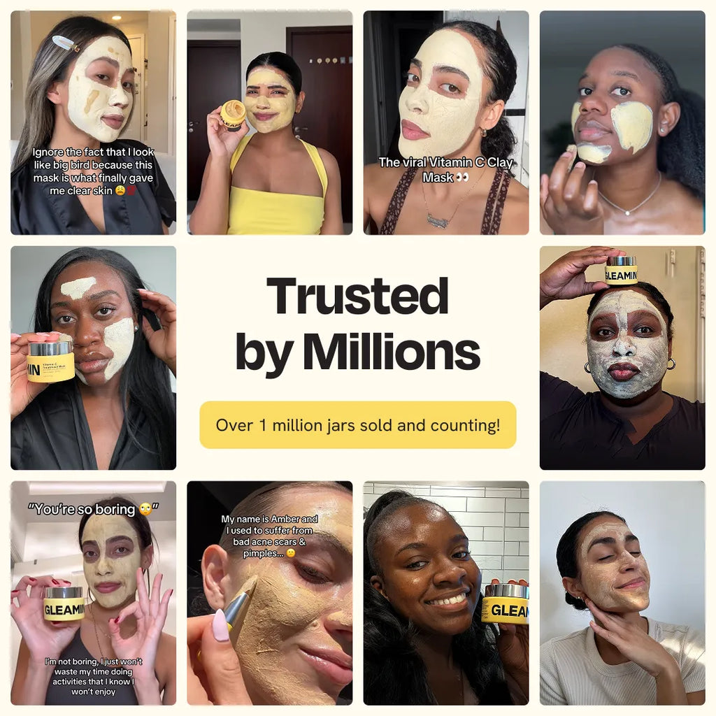 Vitamin C Clay Mask for Brightening, Dark Spots & Clear Skin