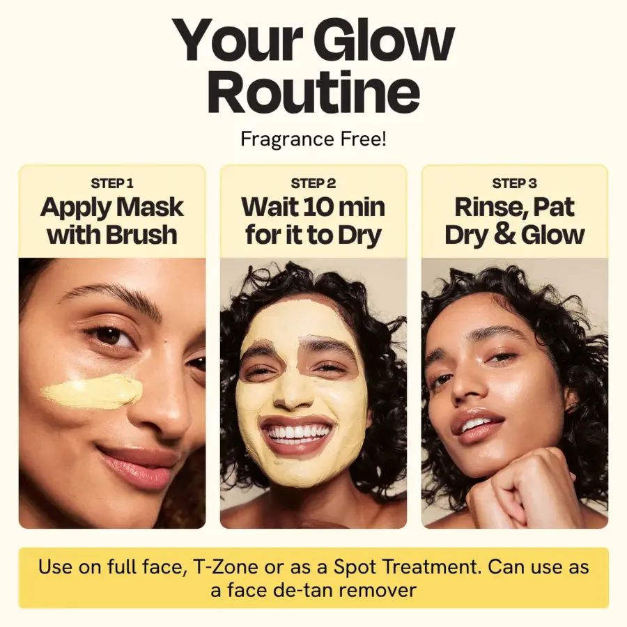 Vitamin C Clay Mask for Brightening, Dark Spots & Clear Skin