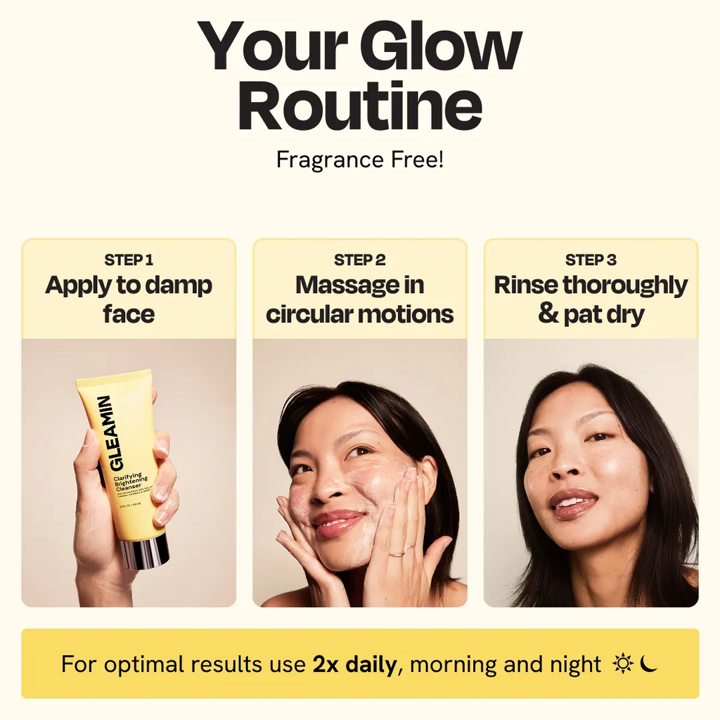 Brightening Facial Cleanser with Salicylic Acid, AHA & BHA for Clear Glowing Skin