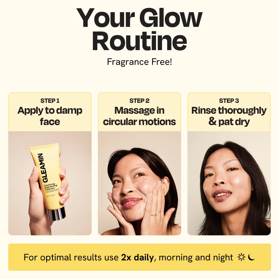 Brightening Facial Cleanser with Salicylic Acid, AHA & BHA for Clear Glowing Skin